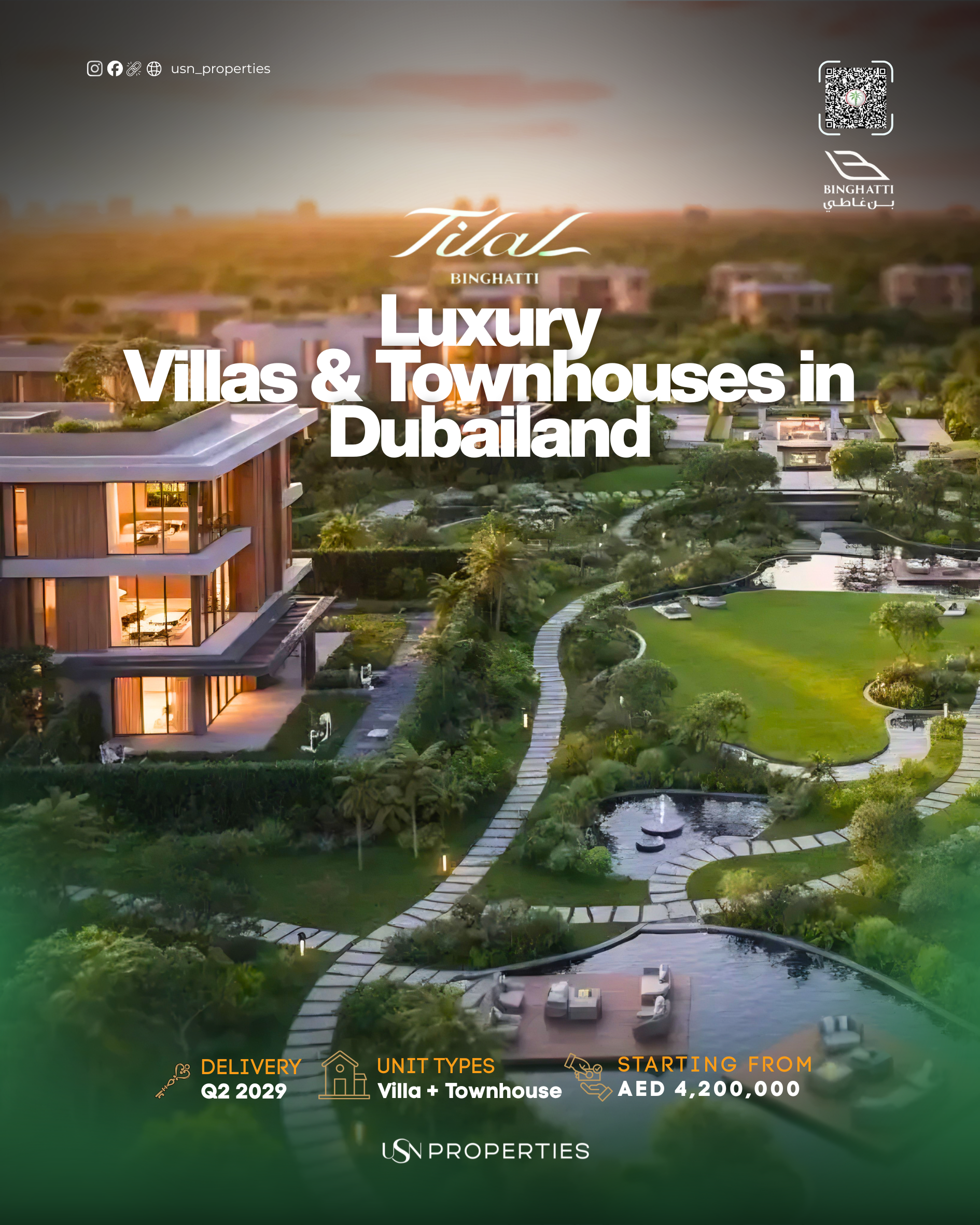 Tilal Binghatti | 4BR Villa | Dubailand | 10% Down | 40% On Handover | Golden Visa | ROI 7–10% - Thumbnail 3