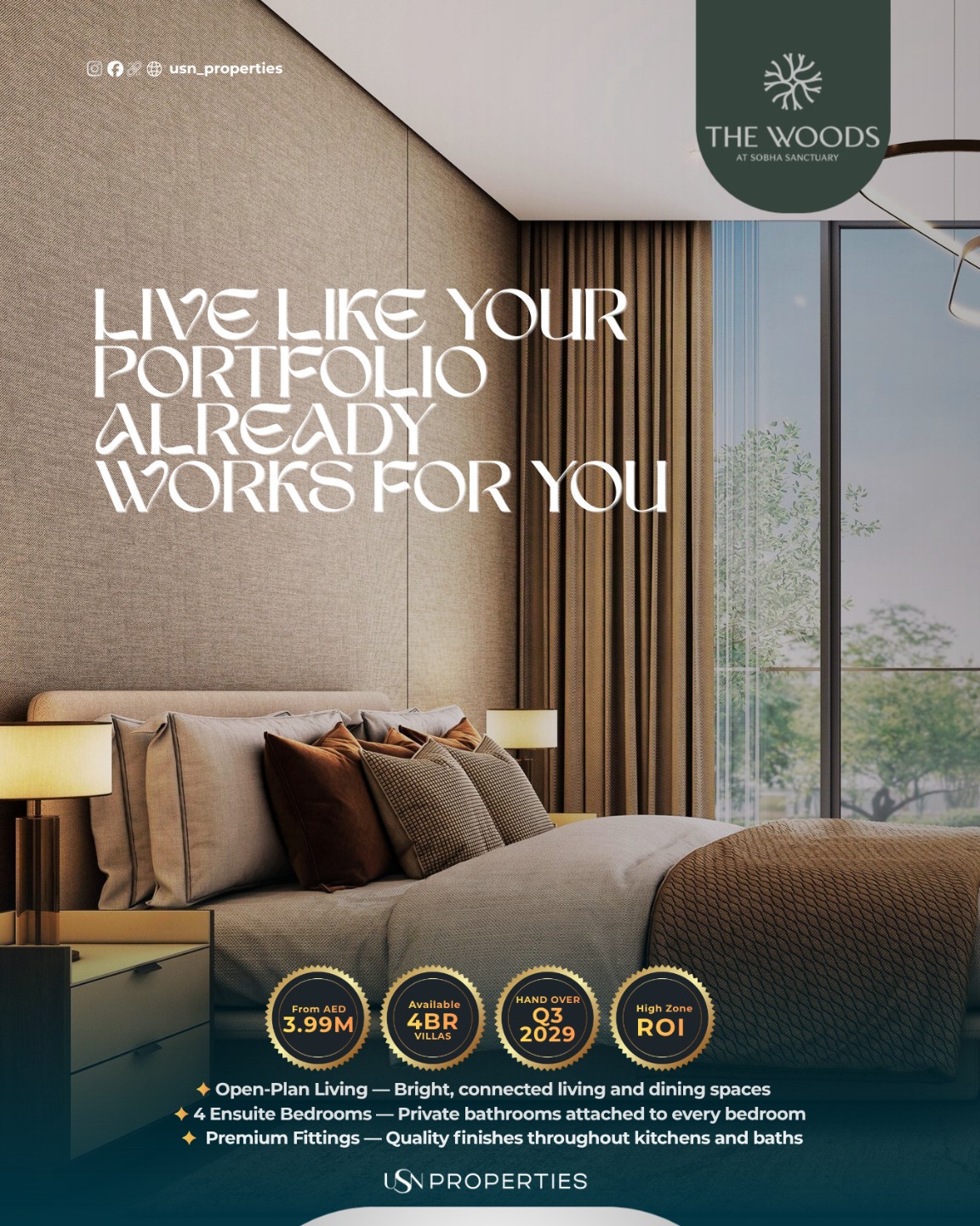 The Willows at Sobha Sanctuary – Exclusive 4BR Villas in Dubailand - Thumbnail 4