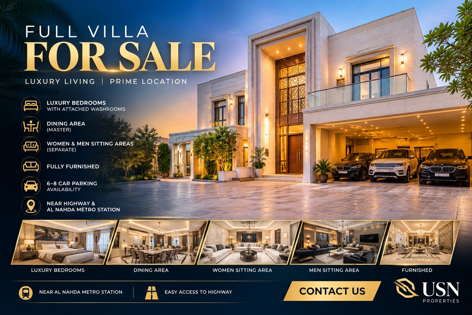 Fully Furnished Luxury Villa for Sale Near Al Nahda Metro Station, Al Twar Dubai - 1