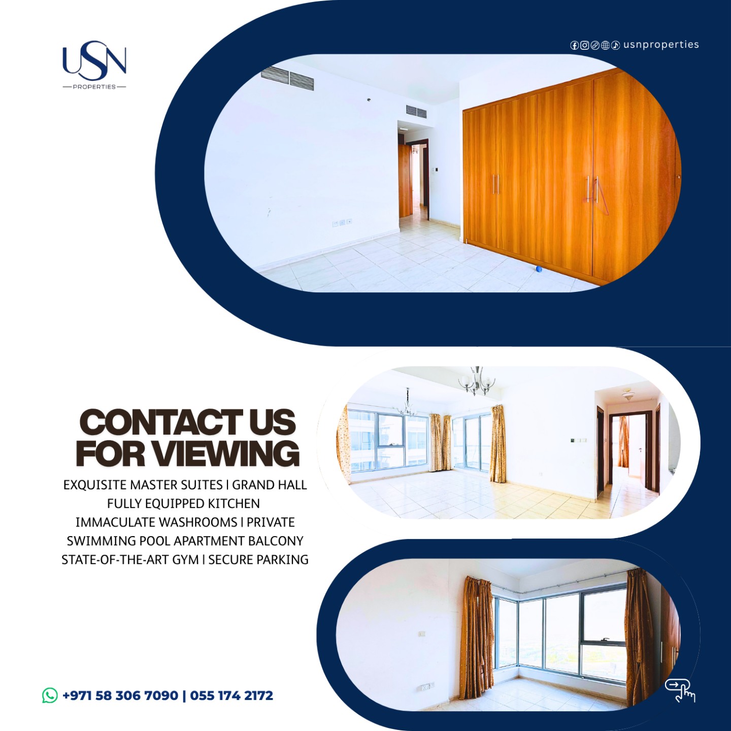 Spacious 2BHK Apartment for Rent in Skycourts Towers, Dubailand - Thumbnail 3